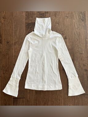 Free People Sydney Layering Top Ribbed Bell Sleeves